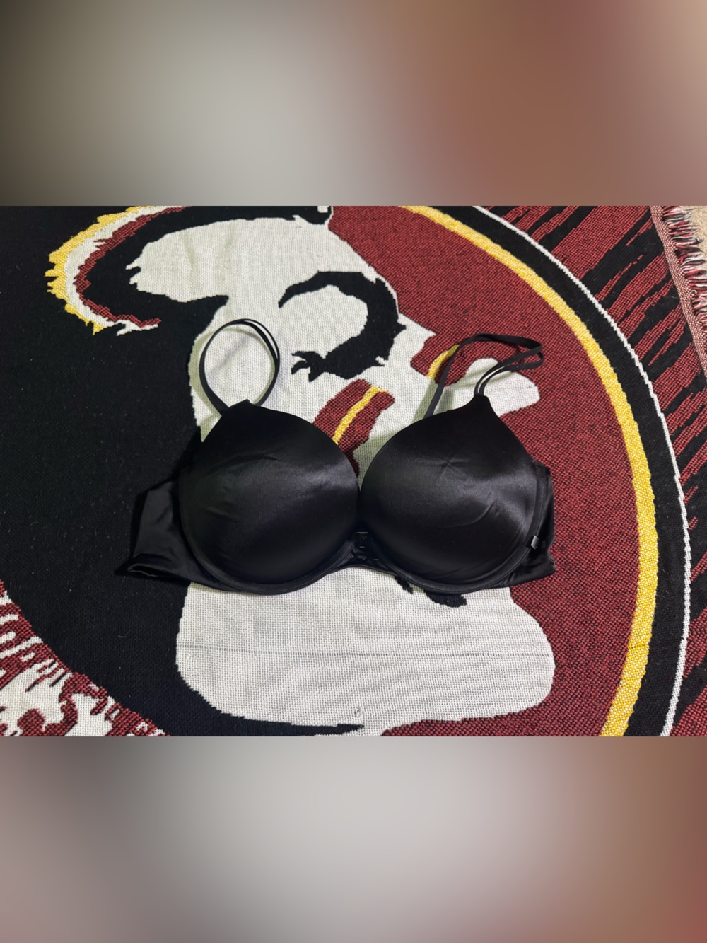 Victoria's Secret Black Satin Push-Up Bra